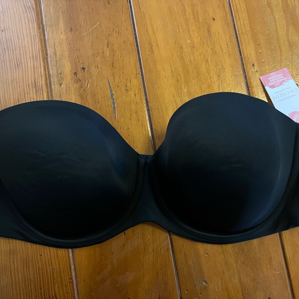 Cacique Classic Black Strapless Bra
